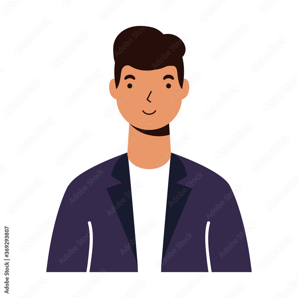 young man casual avatar character young man casual avatar character