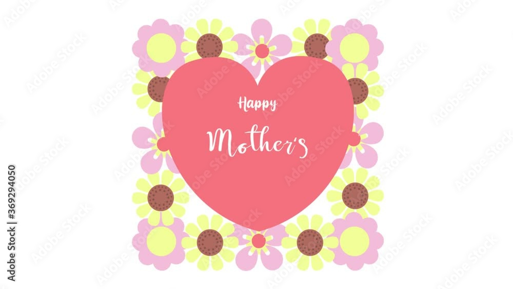 Text of happy mothers day with flowers background Text of happy mothers day with flowers background