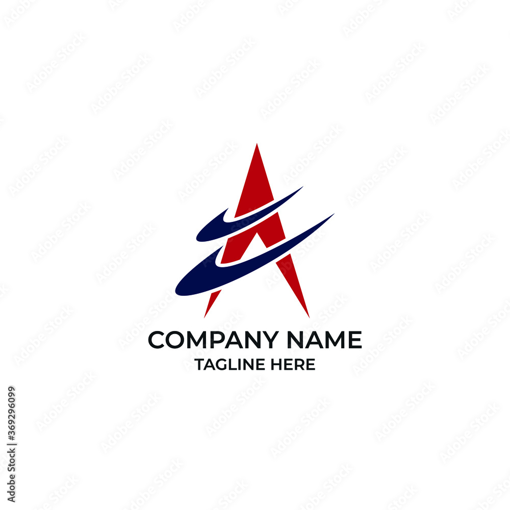 Abstract and Elegant Letter A Logo Abstract and Elegant Letter A Logo