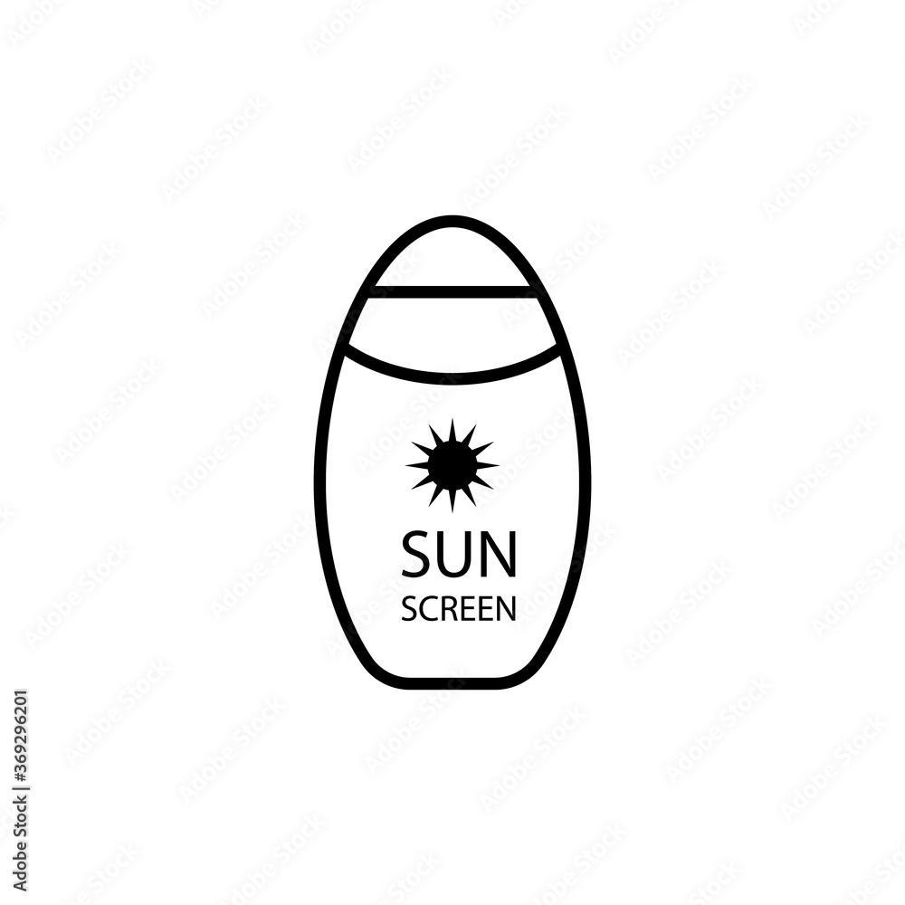 Sunscreen icon. Vector Sunscreen icon. Vector