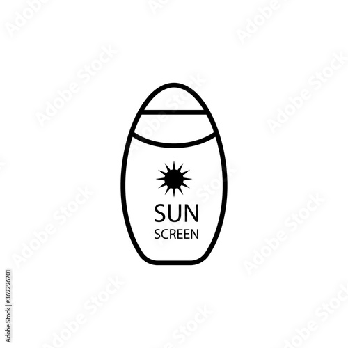 Sunscreen icon. Vector
