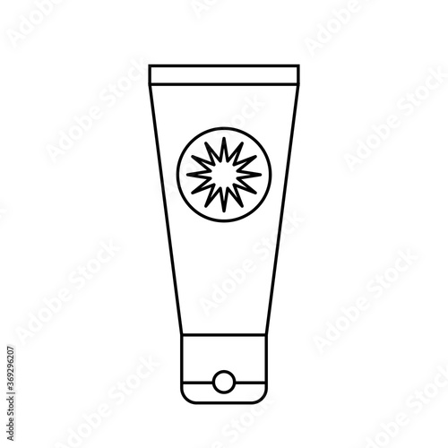 Sunscreen icon. Vector
