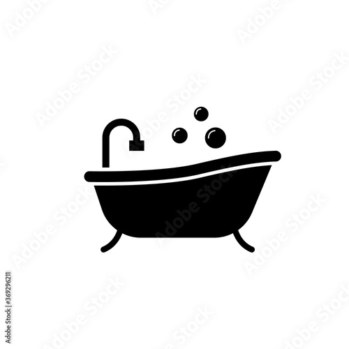 Bathtub icon trendy design template