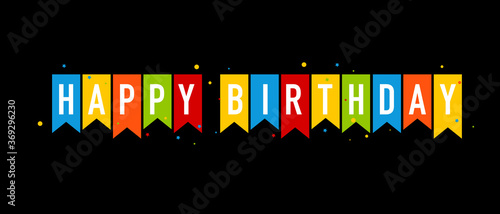 Canvas Print Happy Birthday Banner