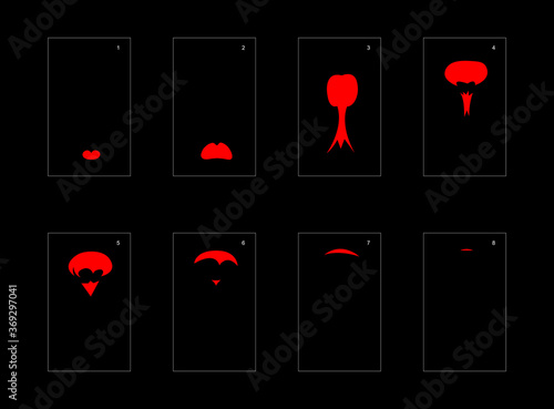 Smoke effect. fire smoke animation sprite sheet. classic fire smoke effect animation for game or cartoon or animation. vector style fire animation effect 1640.