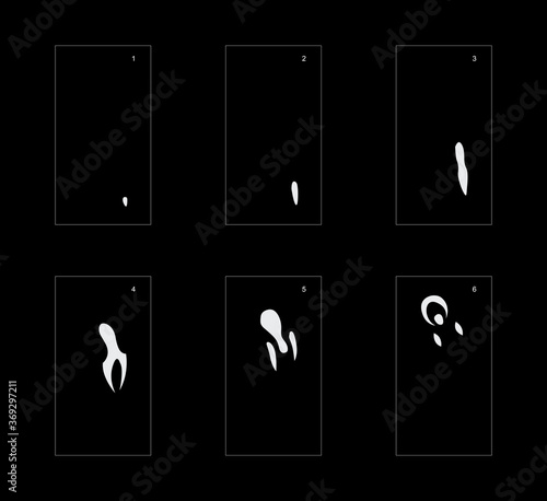 Smoke effect. smoke animation sprite sheet. classic smoke effect animation for game or cartoon or animation. vector style animation effect 1643.