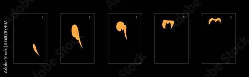 Smoke effect. dust smoke animation sprite sheet. classic dust smoke effect animation for game or cartoon or animation. vector style animation effect 1657.