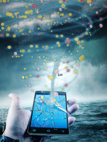 A smartphone receives a shitstorm