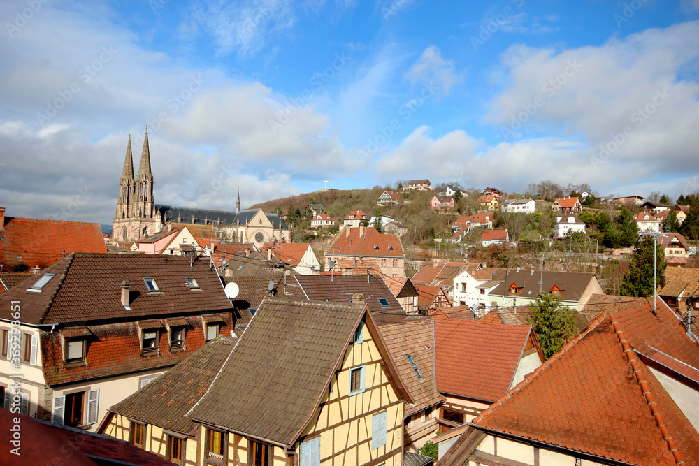 Vue sur les toits d'Obernai