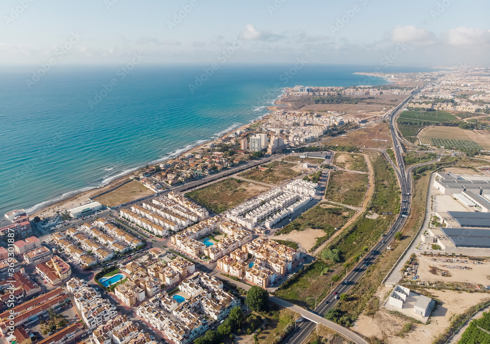 Above view of Torrevieja city. Costa Blanca. Spain