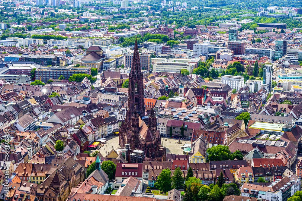 Obraz premium old town of freiburg im breisgau - germany