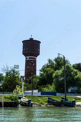 Sulina town with the Sulina channel, one of the three branches of Danube Delta. Romania. photo