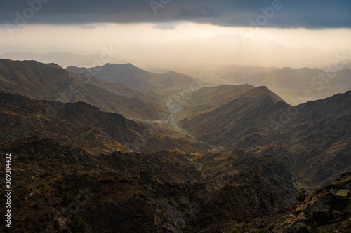 Mountain views around the Al-Hada resort city in western Saudi Arabia 