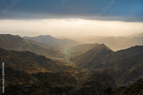 Mountain views around the Al-Hada resort city in western Saudi Arabia 