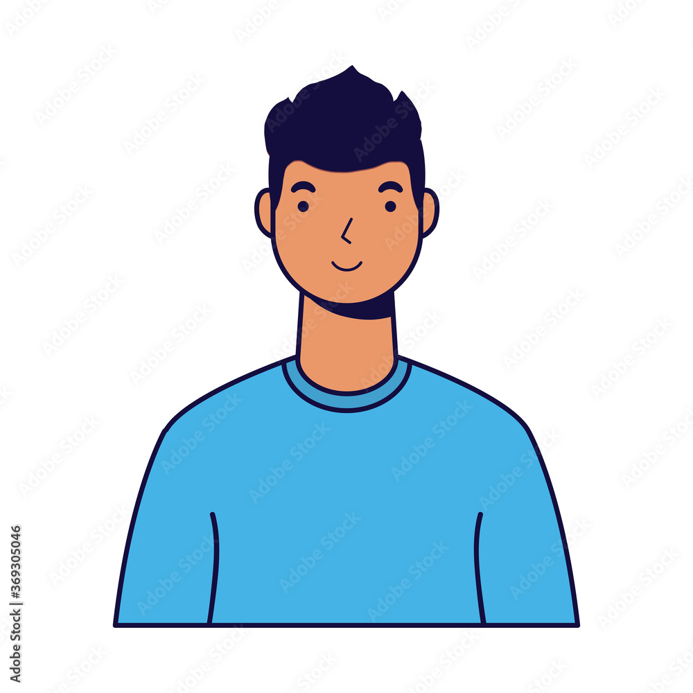 young man casual avatar character