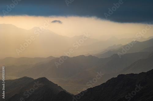 Mountain views around the Al-Hada resort city in western Saudi Arabia  