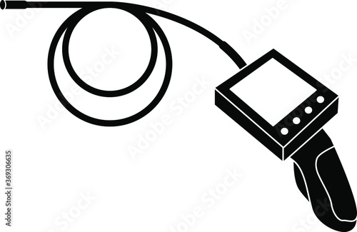 Digital  endoscope icon , vector