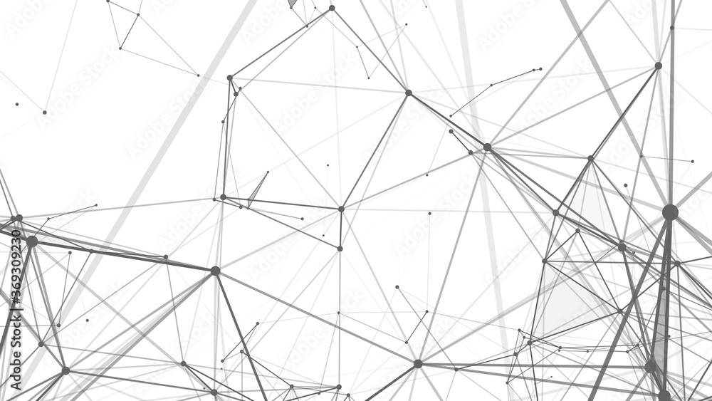 Graphic plexus background.Abstract geometric connect lines and dots.Technology banner on a white background .Molecule structure and communication.