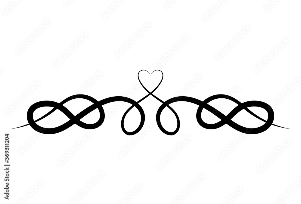 black and ribbon with heart shaped ornament design of Decorative element theme Vector illustration black and ribbon with heart shaped ornament design of Decorative element theme Vector illustration