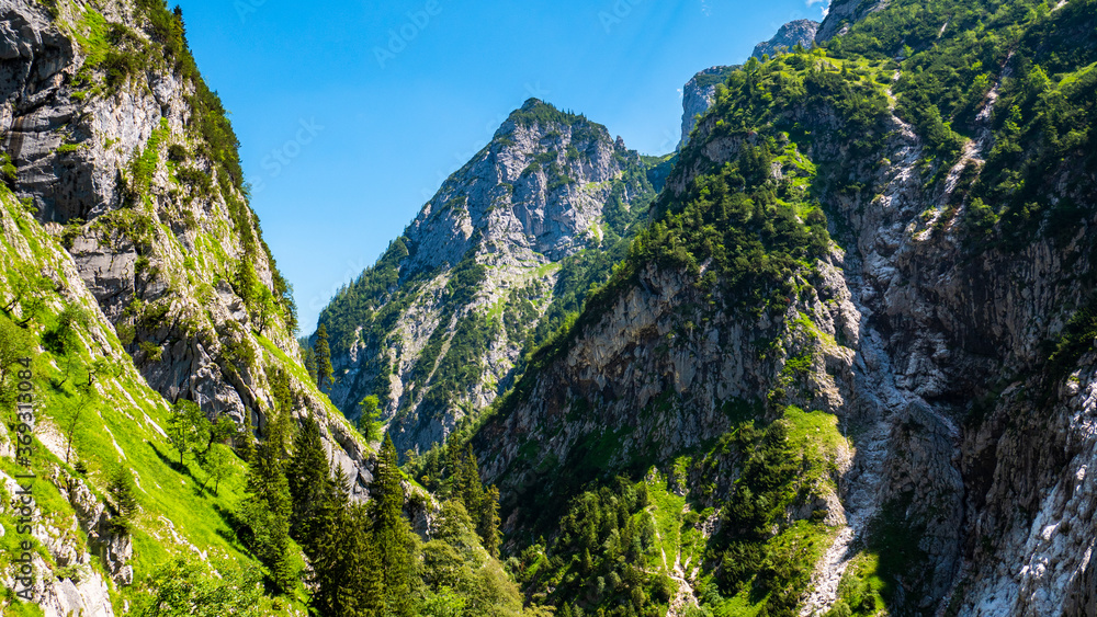 The impressive gorge of the Höllental The impressive gorge of the Höllental