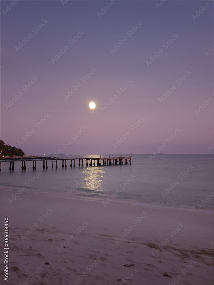 sunset on the beach