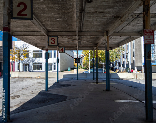 abandond bus station photo