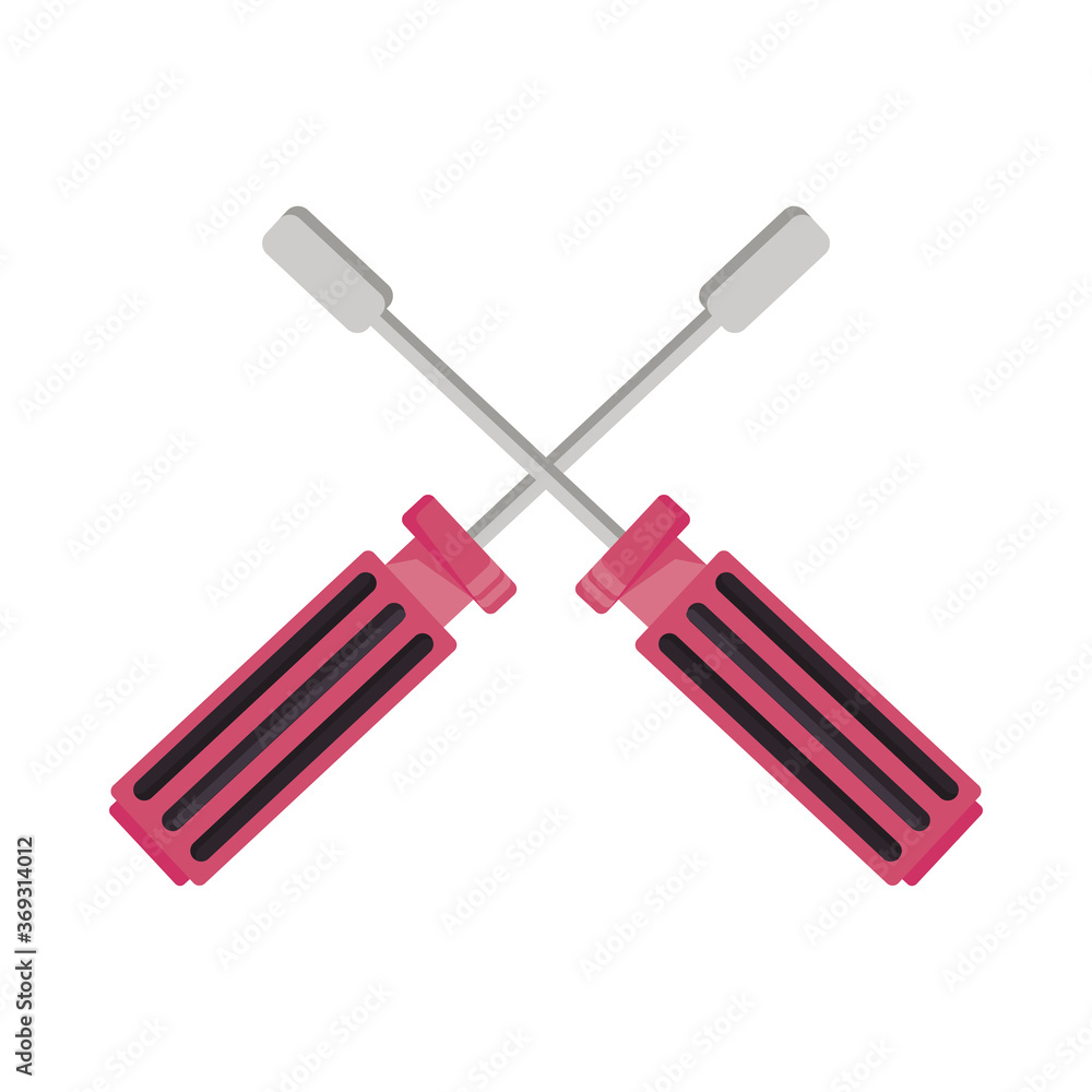 screwdrivers handle tools crossed icons screwdrivers handle tools crossed icons