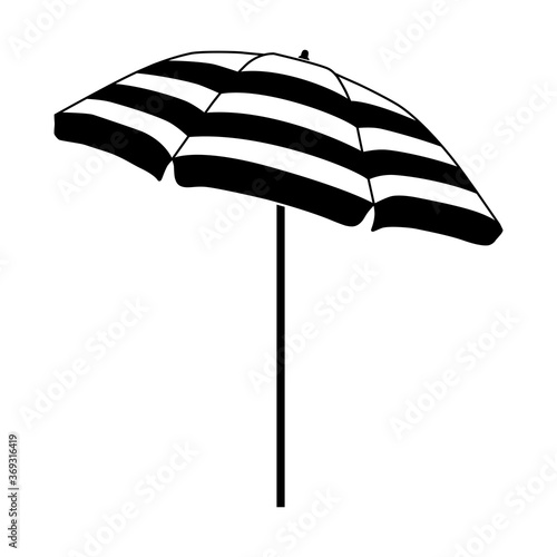 Beach umbrella. Vector illustration on a white background.