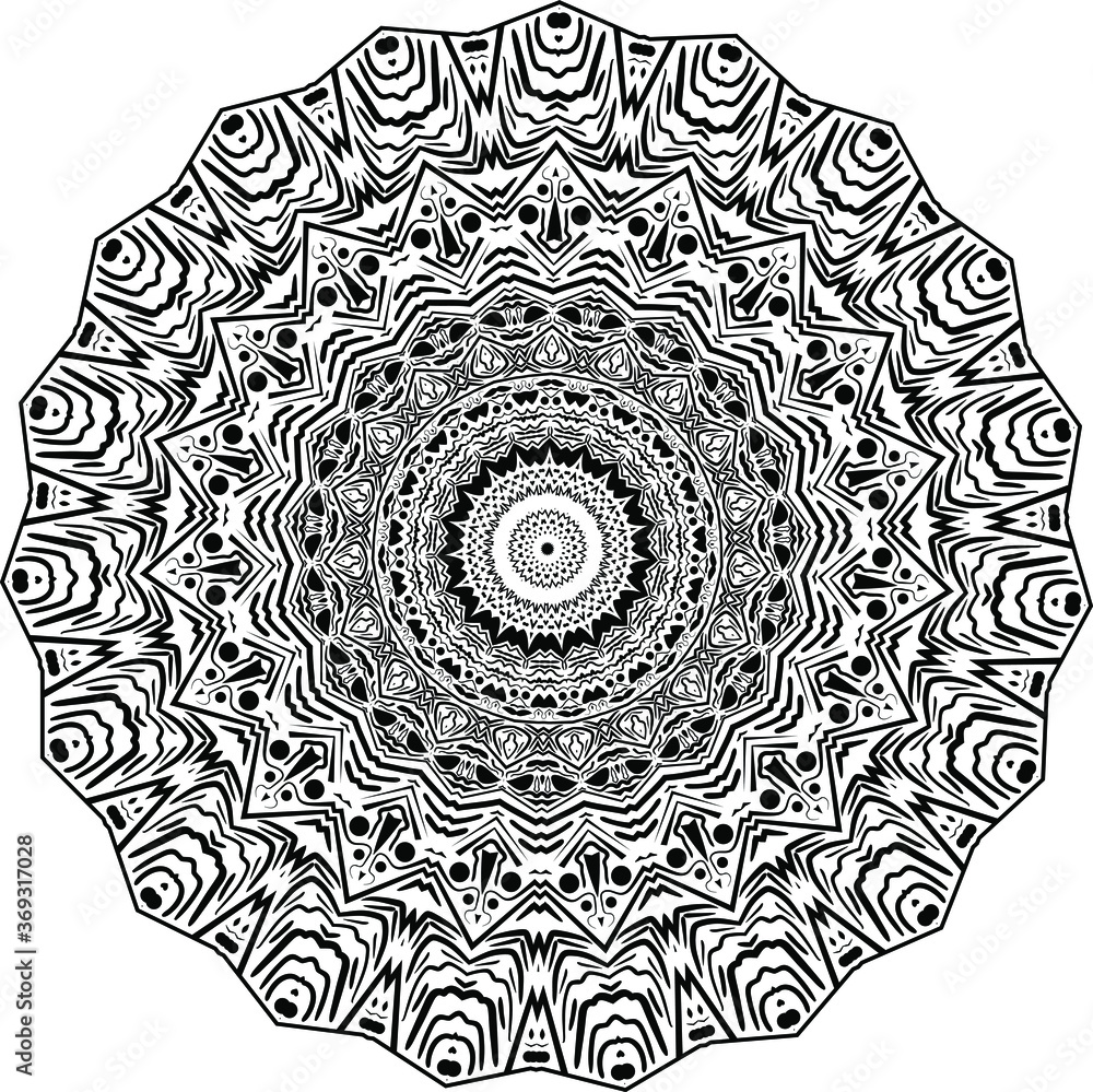 Mandala Isolated on White Background. Abstract pattern vector