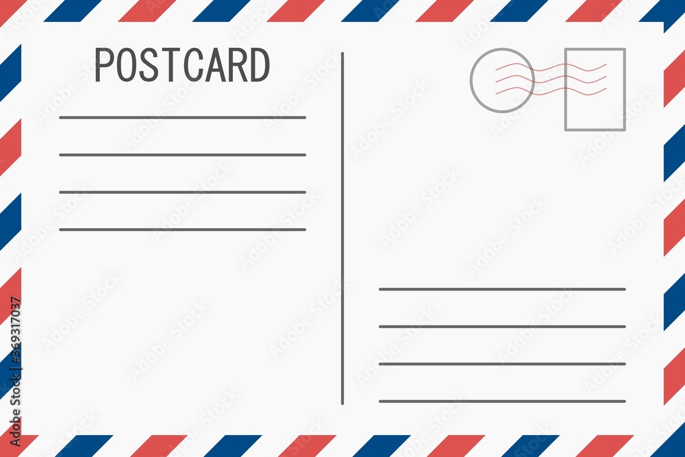 Classic postcard background vector graphic delivery note. Classic postcard background vector graphic delivery note.