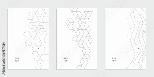 Abstract geometric technological background. Vector creative design.