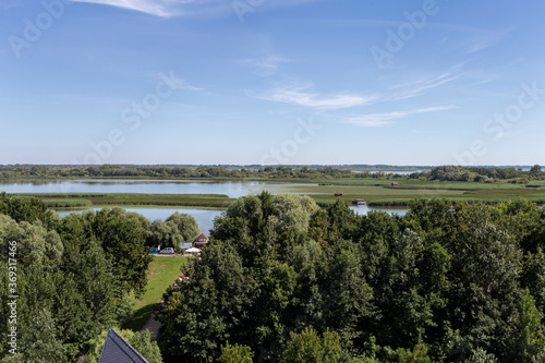 View of the lake Tisza from the lookout tower of the Lake Tisza Ecocentre in Poroszlo photo