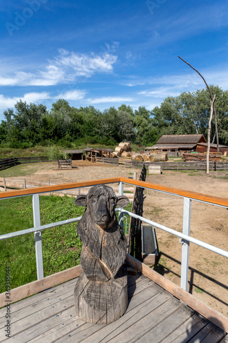 Traditional hungarian farmstead at the Lake Tisza Ecocentre in Poroszlo