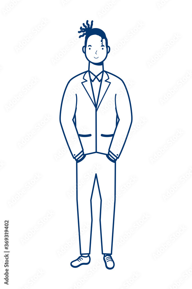 young man casual avatar character young man casual avatar character