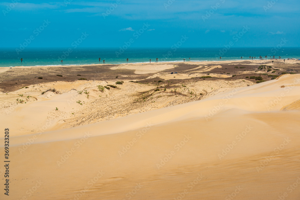 Cumbuco dunes in Caucaia, near Fortaleza, Ceara, Brazil on October 29, 2017.