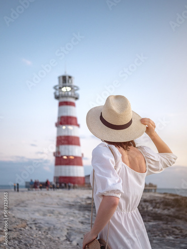 Young girl at the lighthouse