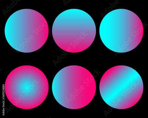 Set of colorful gradient backgrounds for social media. Abstract background, cover.  Marketing, advertising. Vector illustration.