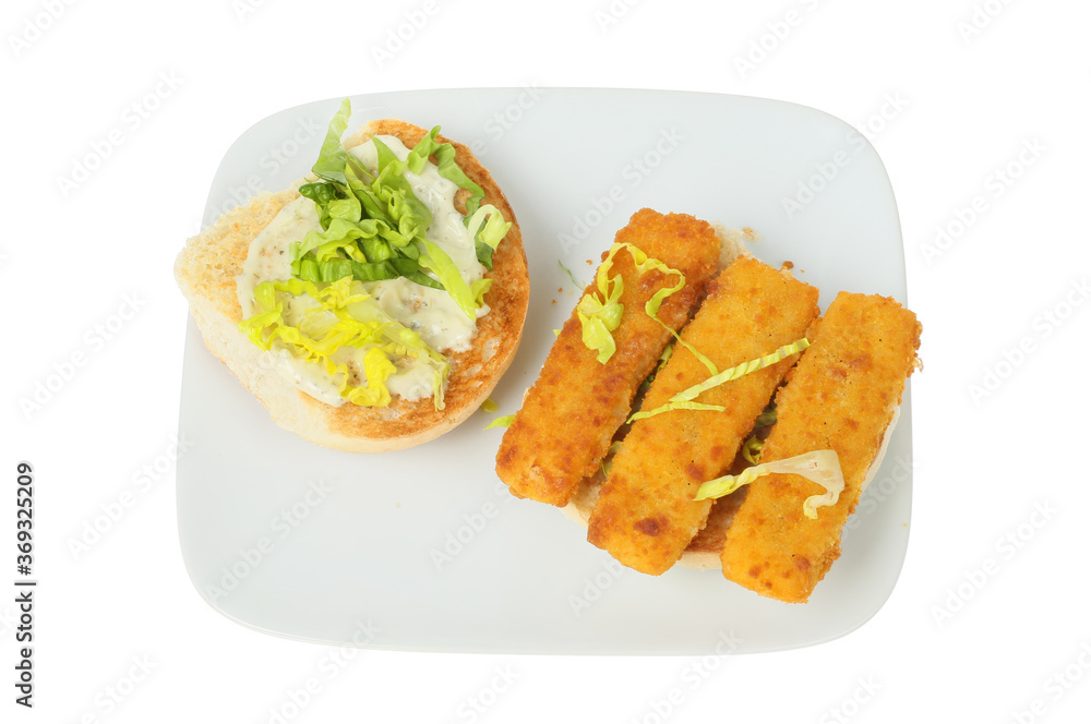 Open fish finger roll Open fish finger roll