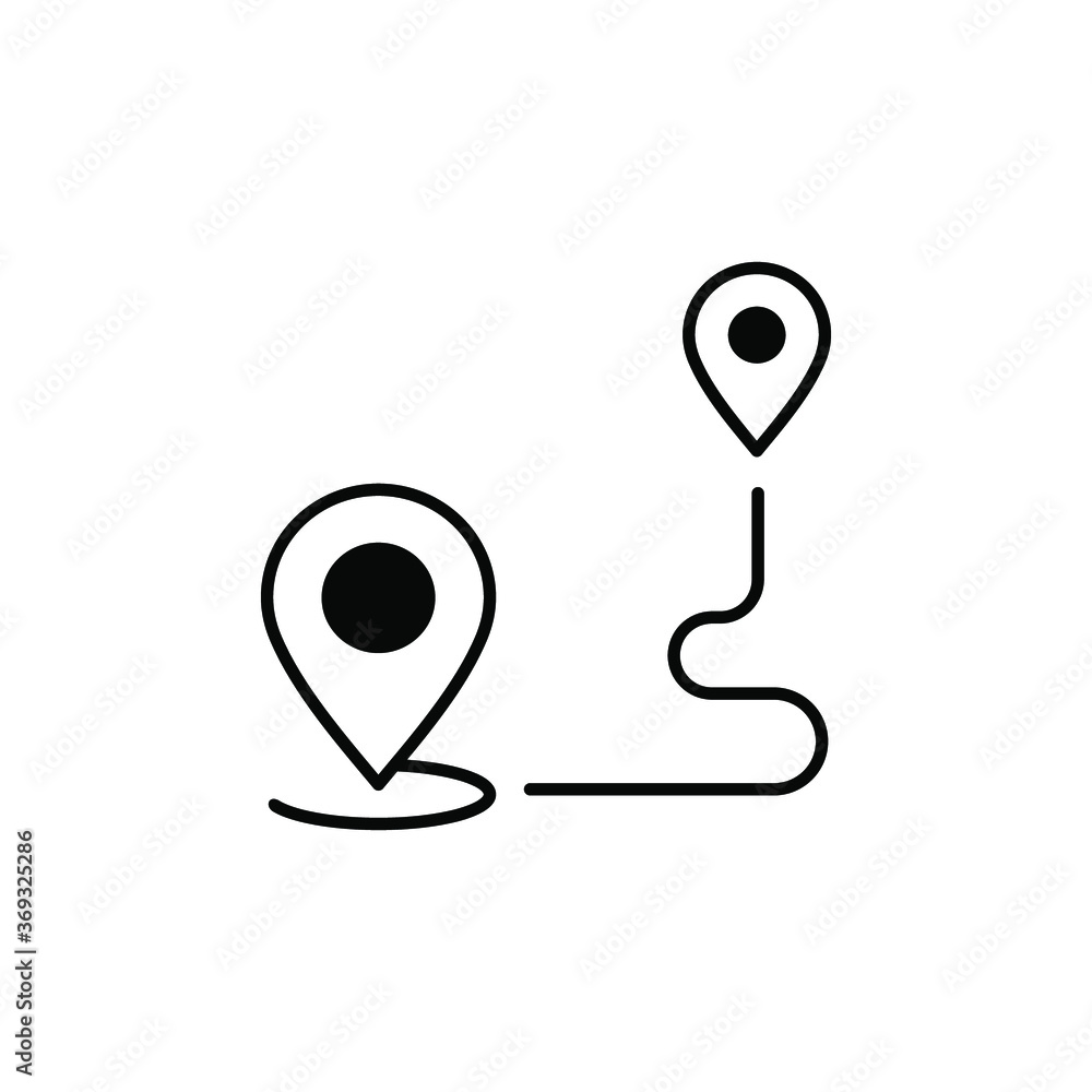 Location and pin vector icon Location and pin vector icon