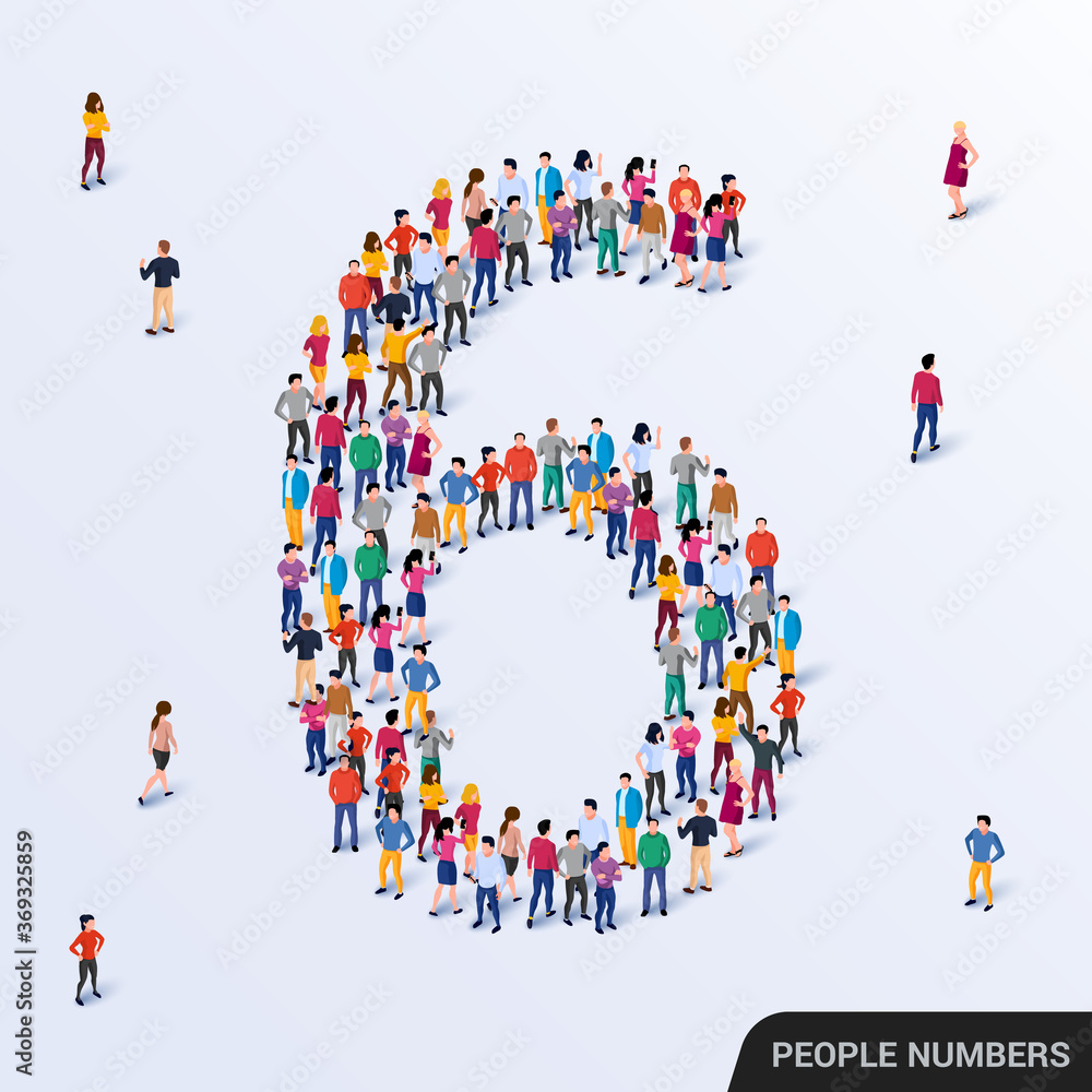 Large group of people in number 6 six form Large group of people in number 6 six form