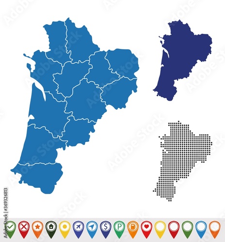 Set maps of  Nouvelle-Aquitaine