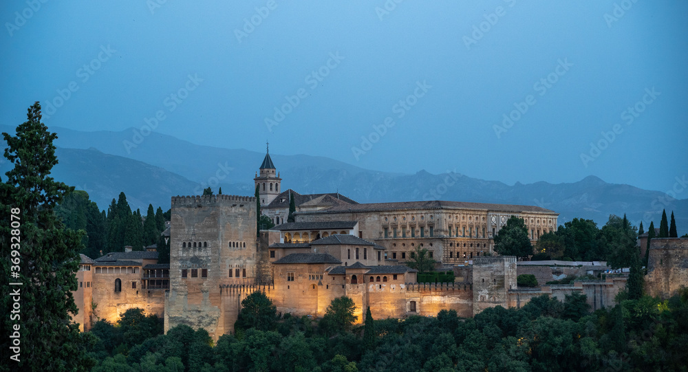 Alhambra de Granada desde el mirador de San Nicolás