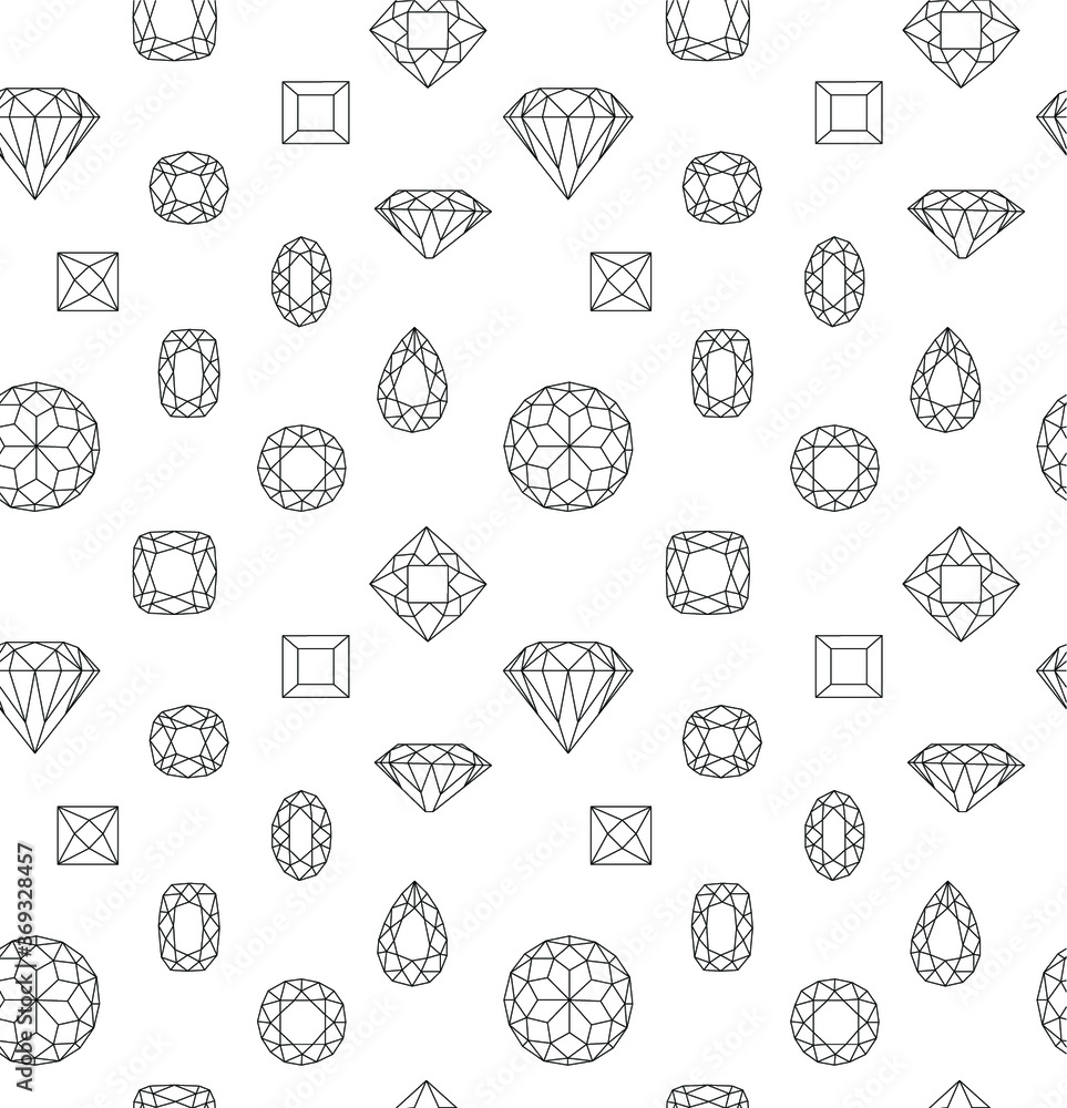 Geometric crystals pattern, vector