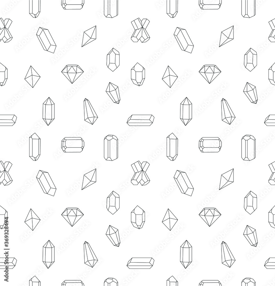 Geometric crystals pattern, vector