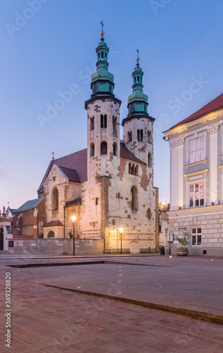 Romanesque St andrew church on Grodzka street  Krakow  Poland