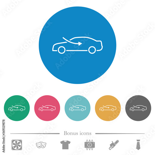 car airflow adjustment external flat round icons