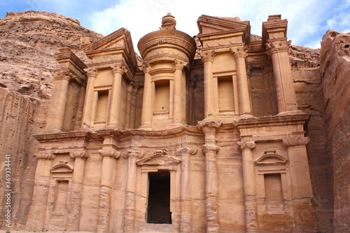 The monastery, in beautiful sunny Petra, Jordan.