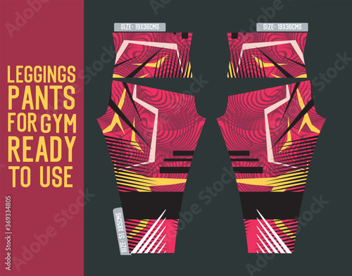 fitness leggings pants vector with mold and ready to use 