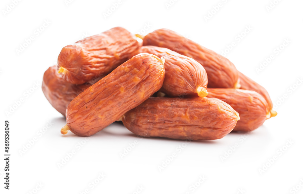 Mini salami sausages. Mini salami sausages.