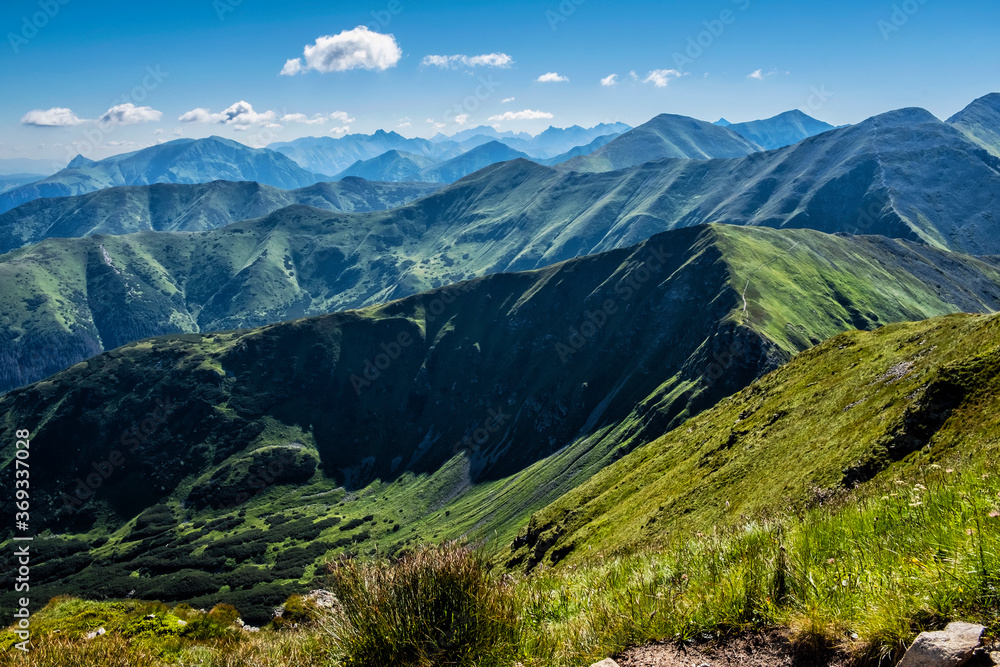 Mountain scenery from Volovec peak, Western Tatras, Slovakia Mountain scenery from Volovec peak, Western Tatras, Slovakia